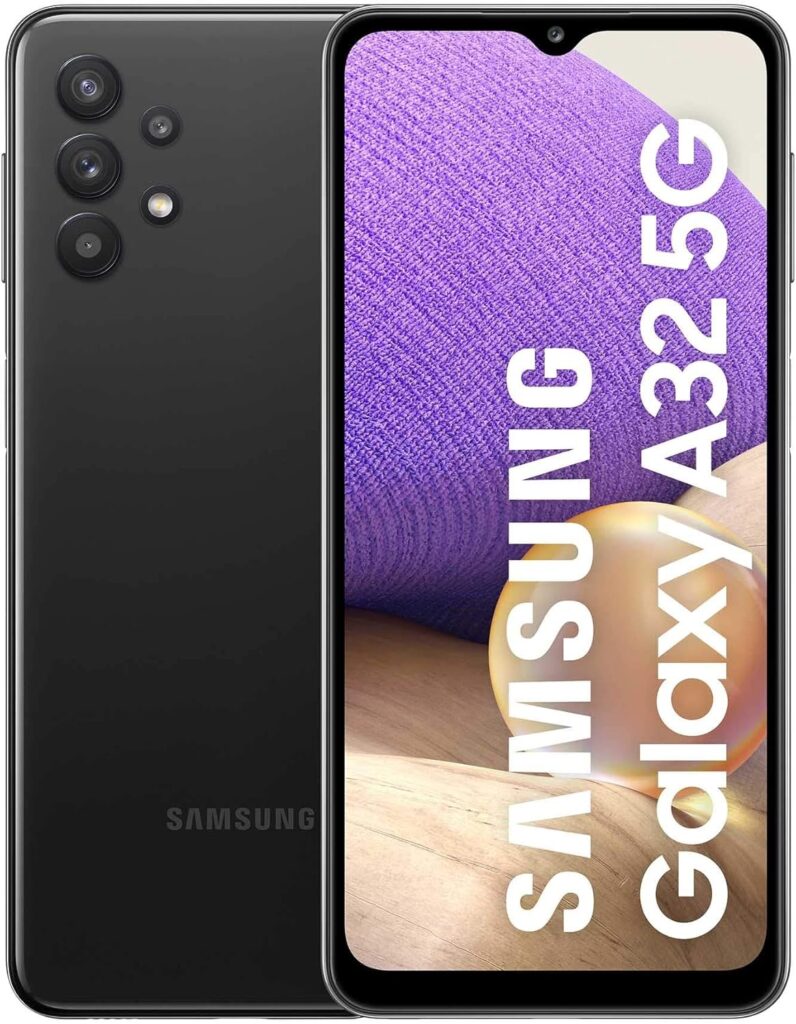 Samsung dévoile le Galaxy A32 5G 64GB en version reconditionnée, couleur Awesome Black.