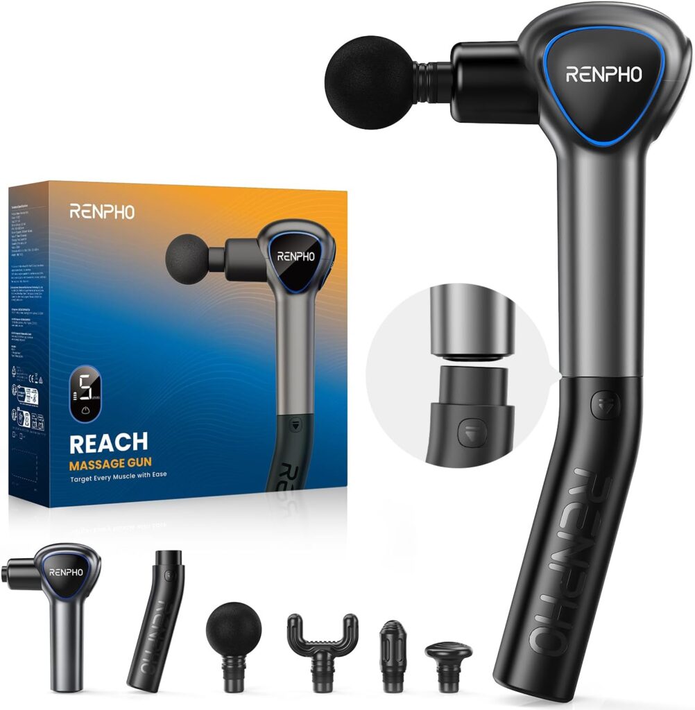 RENPHO lance une nouvelle gamme de pistolets de massage avec un manche extensible pour le dos.