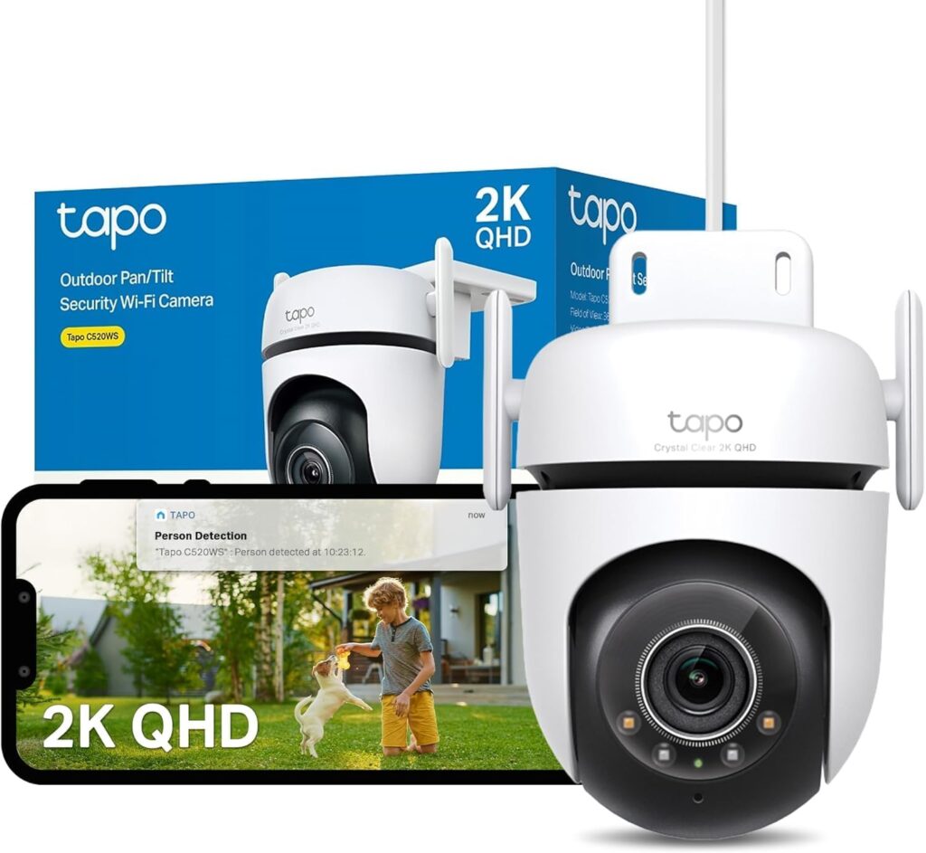 Tapo C520WS : nouvelle caméra extérieure 2K+ avec détection de mouvements et vision nocturne colorée