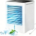 Appareil de climatisation mobile 3 en 1 : ventilateur USB silencieux avec écran tactile pour bureau