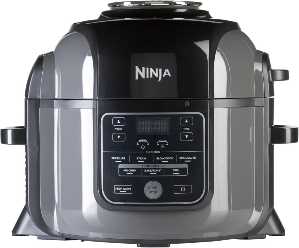 Ninja Foodi Multicooker OP300EU : 7 fonctions de cuisson en acier brossé, 6L, pour divers usages culinaires