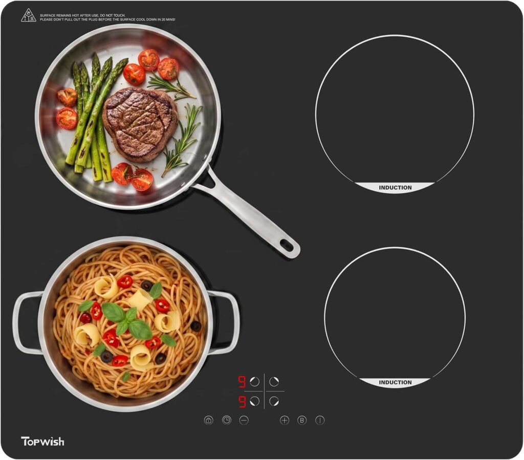 Topwish lance une plaque à induction de 7200W avec sécurité renforcée et minuterie, 60 cm.