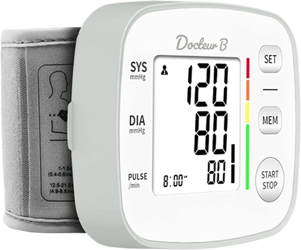 Moniteur de pression artérielle au poignet : auto-diagnostic et détection d’arythmies pour deux utilisateurs.