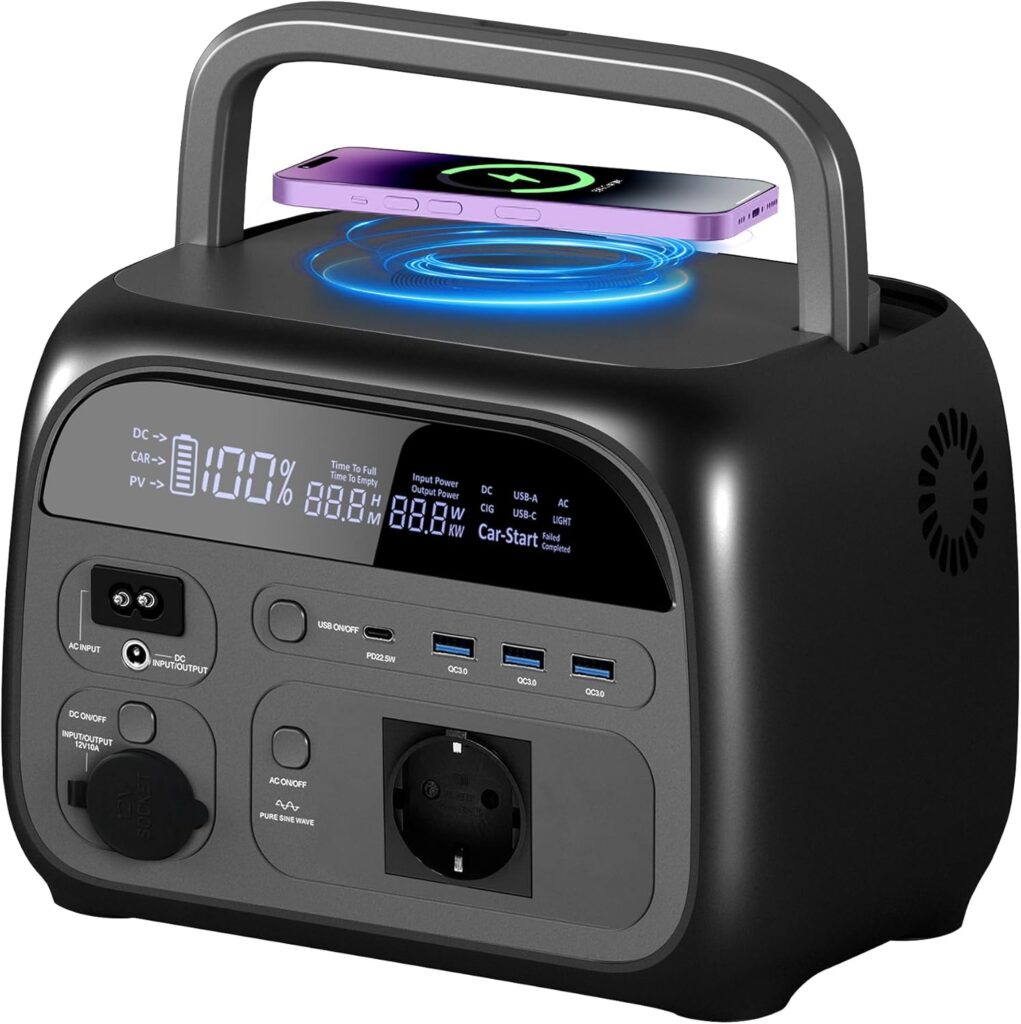 Générateur Électrique Portable AP400 avec Batterie LiFePO4 et Sorties AC pour Activités Extérieures