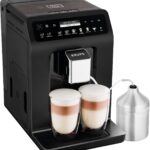 Krups Evidence Plus : Machine à café automatique avec broyeur, couleur noir métallique.