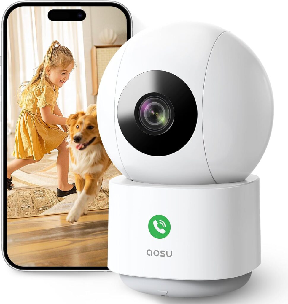 Aosu 2K Indoor Camera : Suivi de mouvement et enregistrement 24/7 pour surveillance à domicile