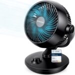 Ventilateur silencieux WOWDSGN 24dB avec oscillation horizontale de 80° et verticalement ajustable à 100° pour bureaux.