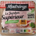 Rappel Consommateur – Détail Le Jambon Supérieur à l’étouffée sans couenne conservation sans nitrite 6 tranches 240 g Madrange