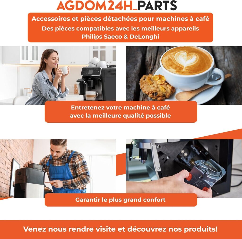 Lid de compartiment à grain compatible avec les machines à café Philips LatteGo EP Series.