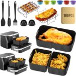 Accessoires en silicone pour friteuse Ninja 10.4L : pack de 20 moules réutilisables et accessoires.