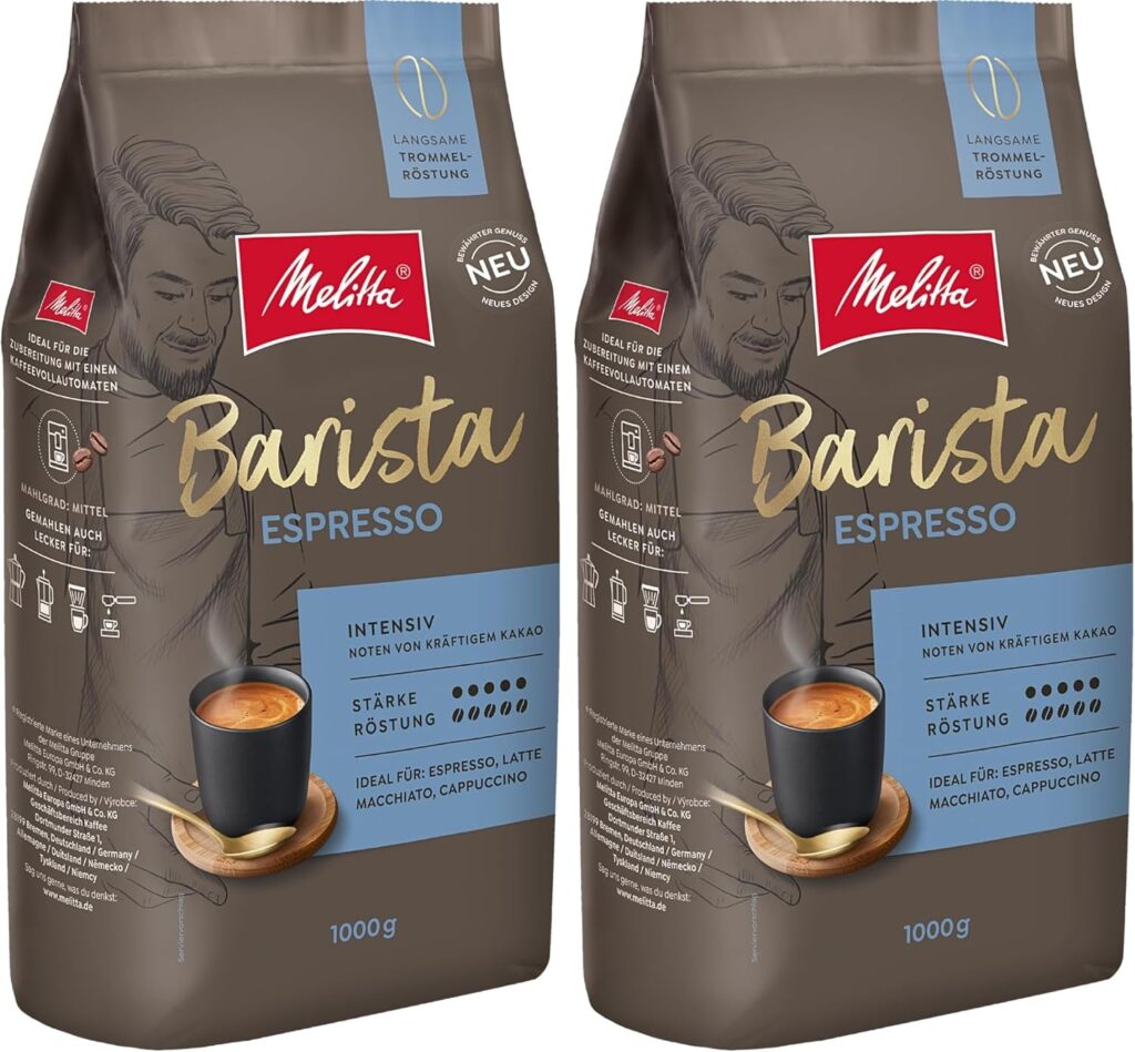 Melitta Barista Classic : café en grains pour machines automatiques, intensité 5, conditionnement de 2 kg.