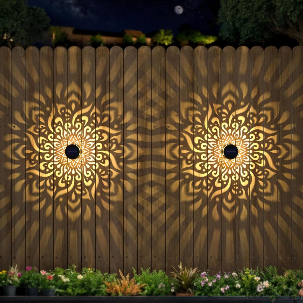 Pack de 4 lampes solaires en métal : éclairage extérieur pour jardins et terrasses.