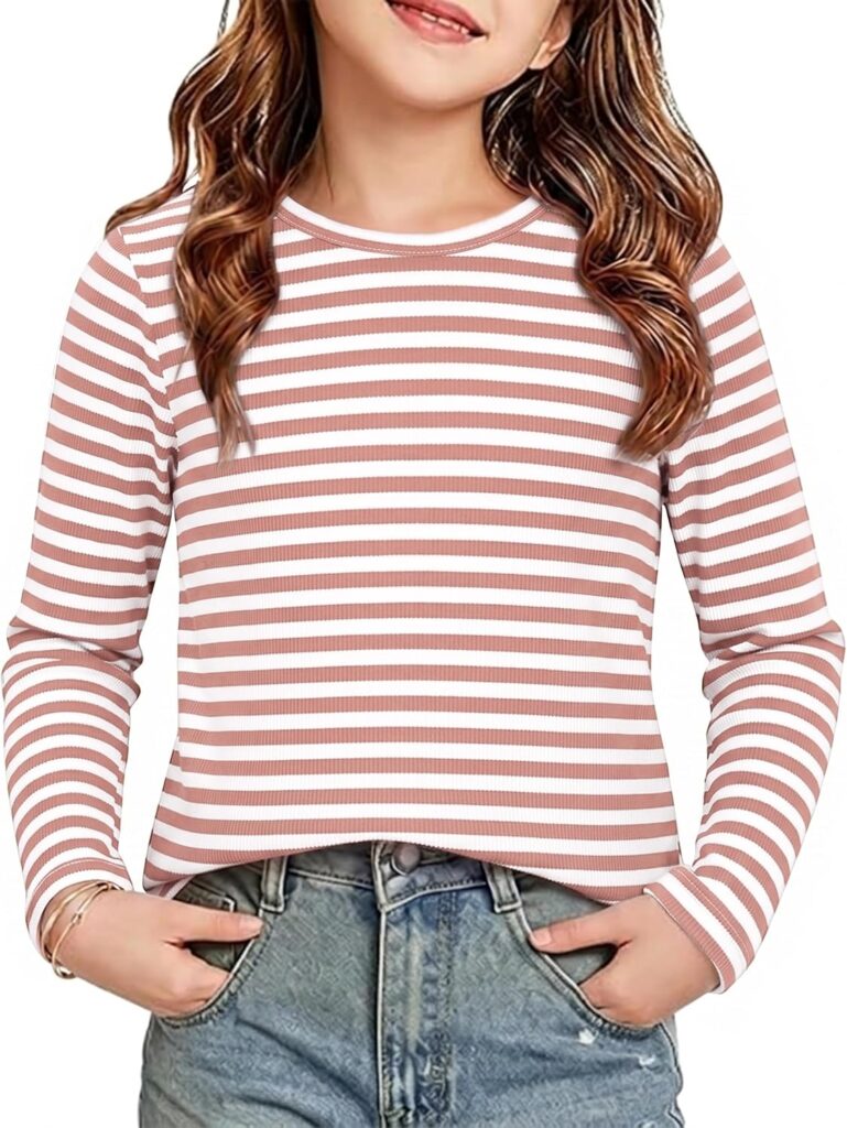 Demegimi présente un t-shirt en coton pour filles, style casual adapté pour l’école et la maison.