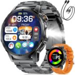 Montre intelligente avec écran de 1,85 pouces, 100+ modes sportifs et étanchéité IP68.
