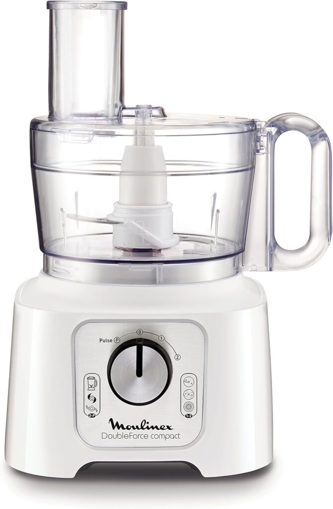 Moulinex FP5441 : robot cuiseur en plastique de 2,2 L, disponible en plusieurs couleurs.