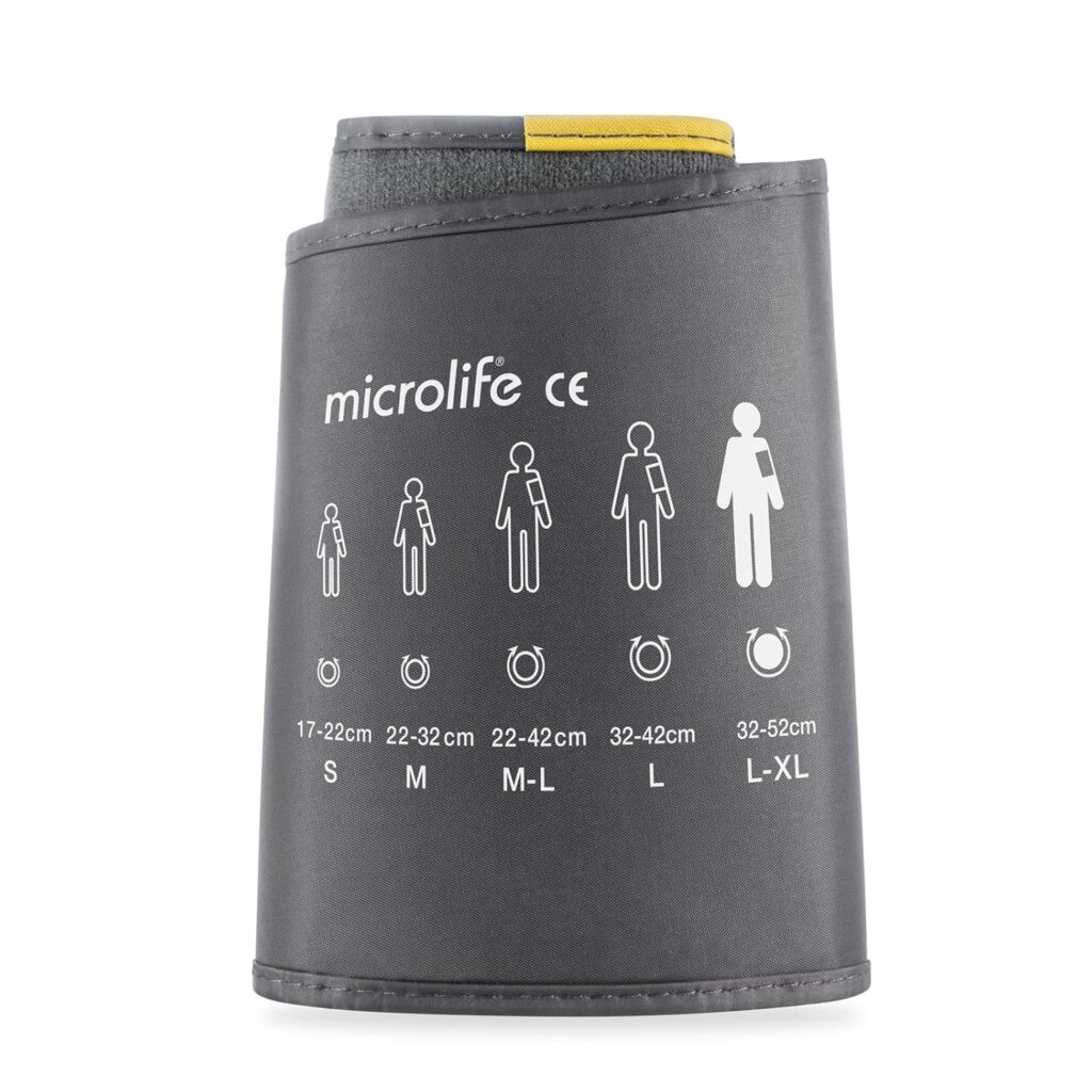 Microlife : brassard de taille L-XL pour tensiomètres, adaptable et hygiénique.