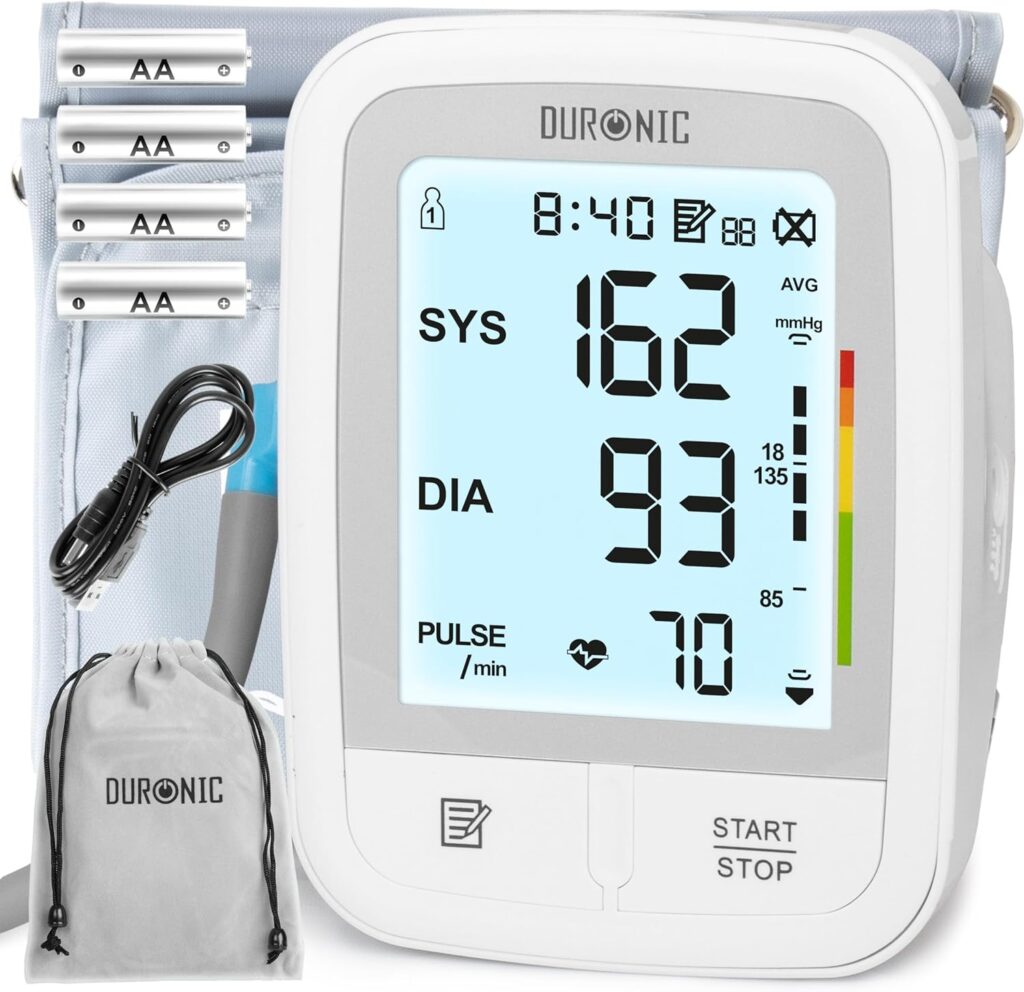 Duronic BPM95 : Moniteur de tension artérielle précis alimenté par 4 piles AA