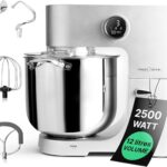 Profi Cook PC KM 1254 : robot culinaire de 12 L avec moteur de 2500W pour 8,5 kg de pâte