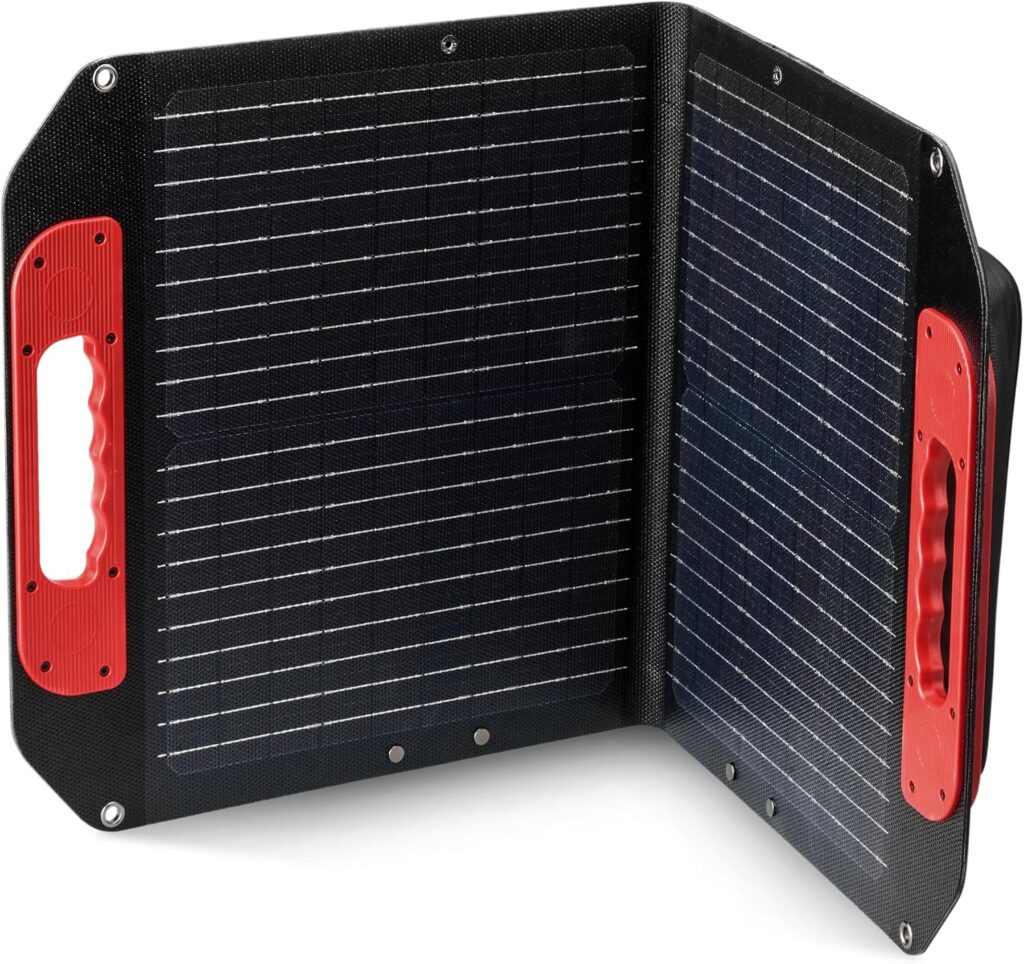 Einhell présente un panneau solaire pliable de 40 W pour stations d’alimentation mobiles.