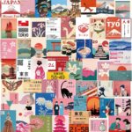 Stickers vinyles waterproof du Japon pour décoration de bagages et appareils électroniques