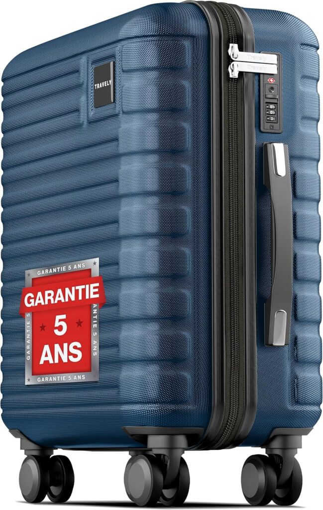 Valise cabine 36L conforme aux normes Ryanair et Lufthansa avec roulettes souples et serrure TSA