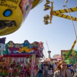 Ouverture de la fête foraine d&rsquo;Arras au Val de Scarpe avec un spectacle de drones.
