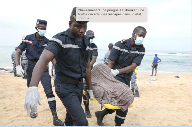 Chavirement d’une pirogue à Djibonker : une fillette décède, plusieurs rescapés critiques.