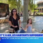 Aix en Provence enregistre 37°C, les habitants confrontés à des conditions de chaleur extrême.