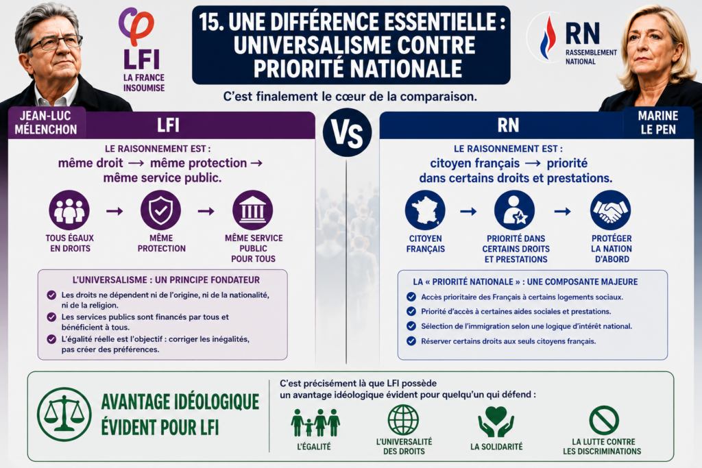 Une différence essentielle : universalisme contre priorité nationale