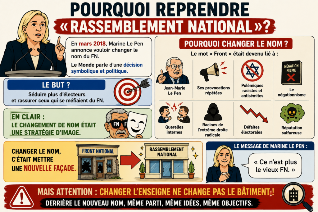 Alors pourquoi reprendre « Rassemblement national » ?