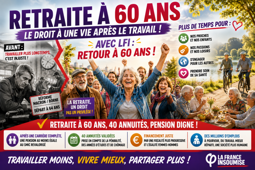Retraite à 60 ans : revenir sur une réforme devenue symbole d'une fracture sociale