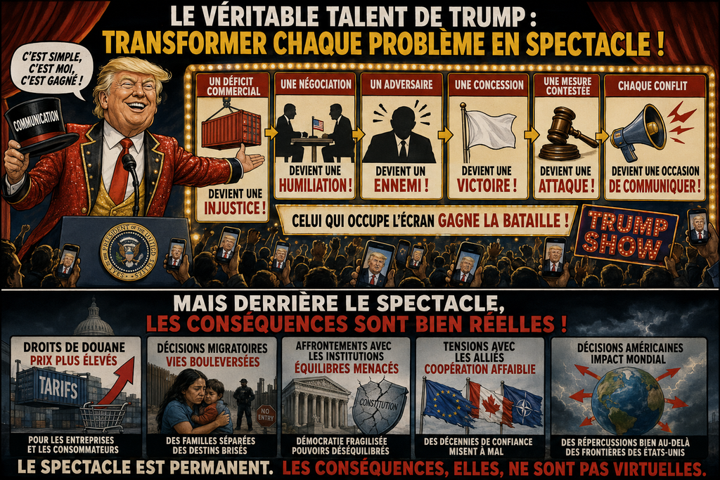 Le véritable talent de Trump : transformer chaque problème en spectacle