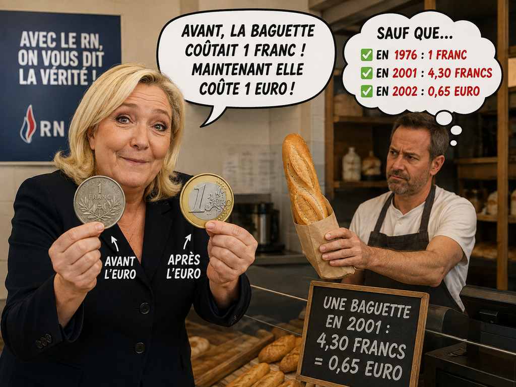 LE RN VOUS RACONTE QUE LA BAGUETTE EST PASSÉE DE 1 FRANC À 1 EURO
