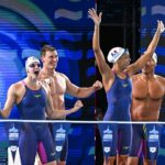 Le relais mixte français remporte l&rsquo;or aux championnats d&rsquo;Europe de natation à Paris.
