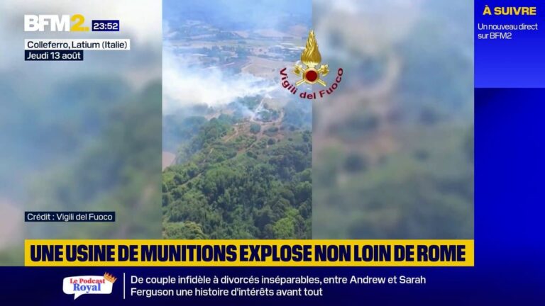 Explosion dans une usine de munitions près de Rome, plusieurs blessés signalés.