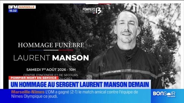 Hommage des pompiers des Bouches-du-Rhône au sergent Laurent Manson