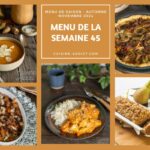 Menu équilibré de la semaine : recommandations nutritionnelles pour une alimentation saine.