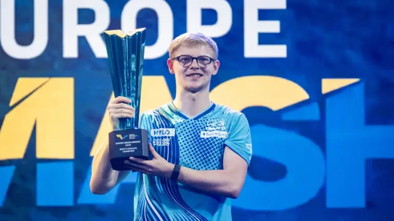 Félix Lebrun, 2e au classement mondial, remporte l’Europe Smash en tennis de table.