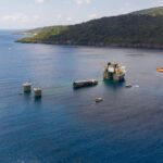 SpaceX charge le vaisseau Starship sur un navire semi-submersible dans l&rsquo;océan Indien.