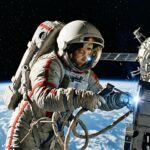 Une Soviétique manie un outil inédit à 215 km de la Terre en 1984.