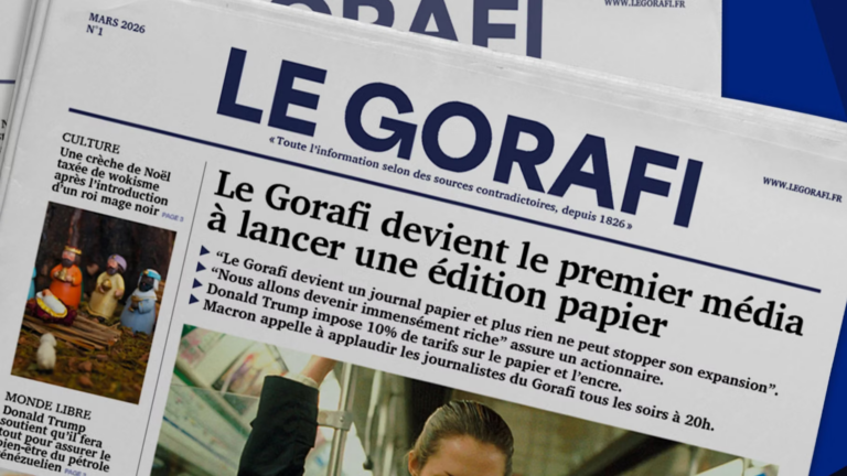 Le Gorafi annonce une initiative visant à apporter une contribution utile à la société.