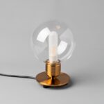Lampe de chevet vintage dorée en verre – Giani