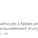 Part des véhicules à faibles émissions dans le renouvellement du parc automobile en France