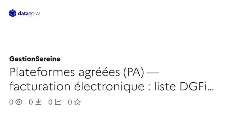 Facturation électronique : DGFiP publie la liste des plateformes agréées et convention de décompte.