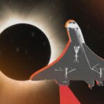 Le Concorde suit une éclipse solaire pendant 74 minutes au-dessus de l’Atlantique.