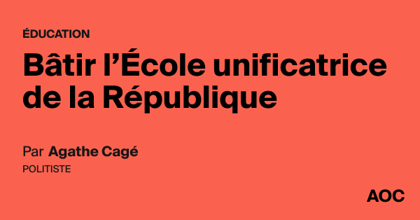 Le gouvernement français présente le projet de l’École unificatrice de la République.