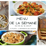 Menu de la semaine : repas variés proposés par les cantines scolaires en France.