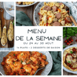 Menu de la semaine : Plats variés proposés par les restaurants locaux du secteur gastronomique