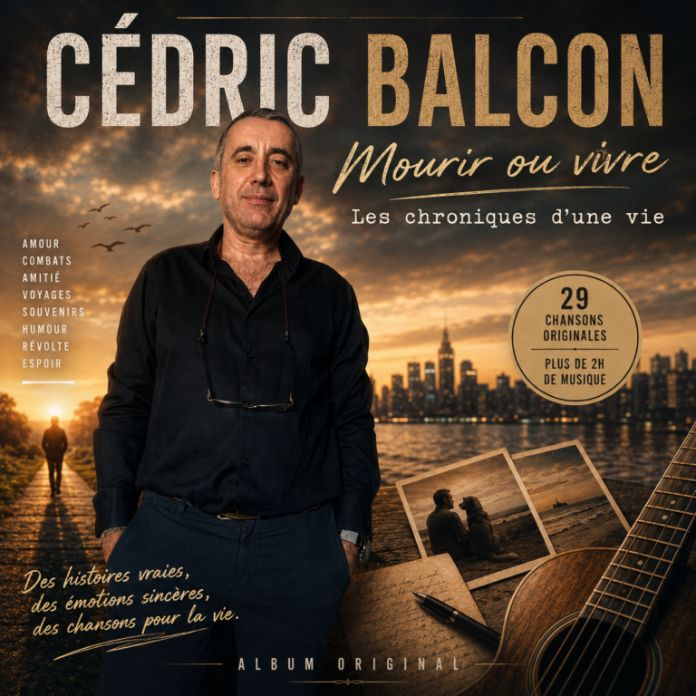 Cédric Balcon dévoile « Mourir ou vivre » : un premier album de 29 chansons inspirées d’une vie de combats et d’espoir