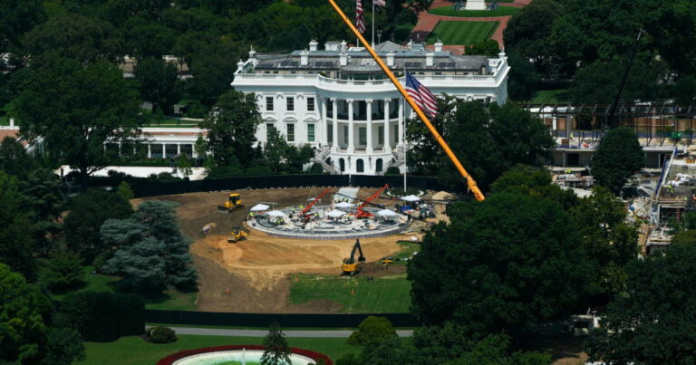 Travaux de rénovation à la Maison Blanche : autorisation temporaire accordée.